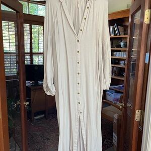 Free people long sleeve duster/dress